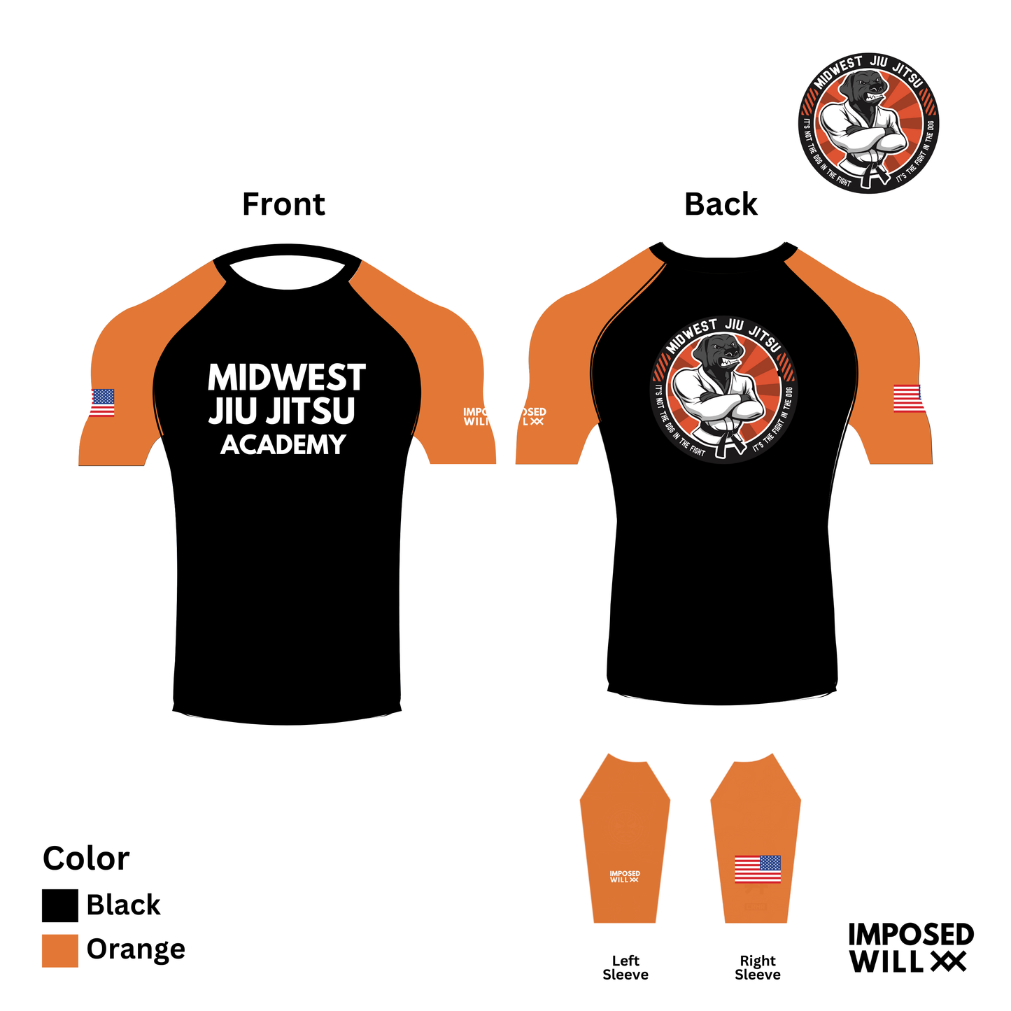 YOUTH Midwest Jiu Jitsu Academy Ranked Rashguard