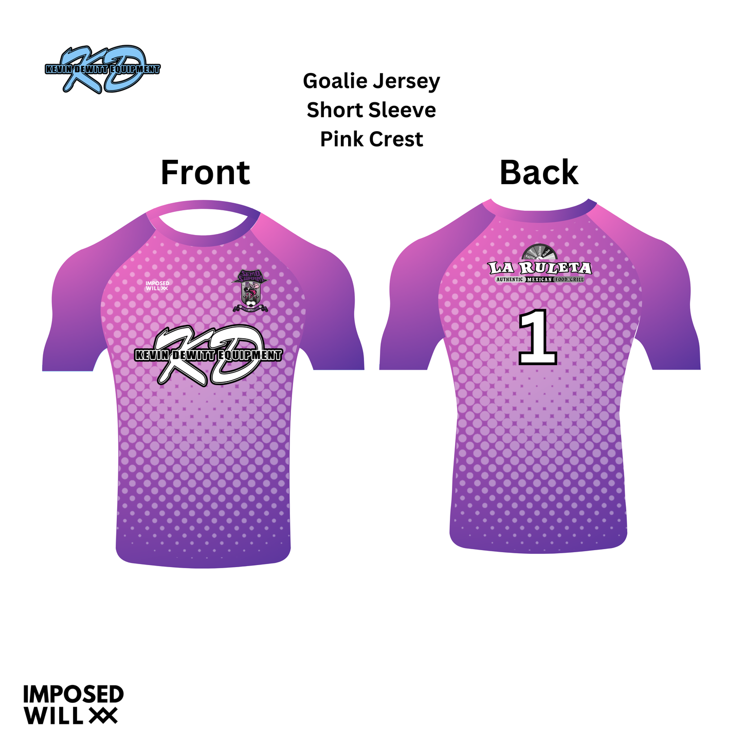 GIRLS SEMO Swarm GOALIE Jersey - PINK CREST