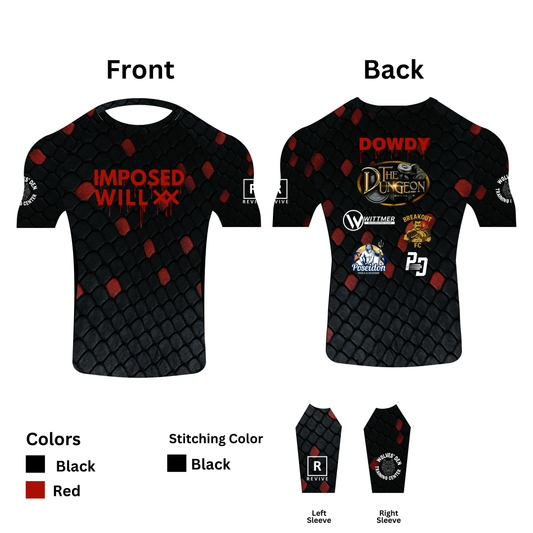 MENS/UNISEX Constrictor Rashguard w/ Sponsors