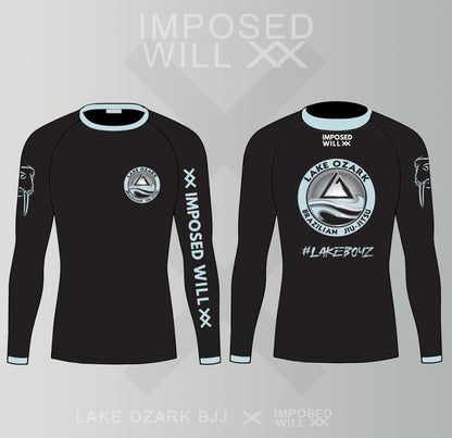 MENS/UNISEX Lake Ozark BJJ Rashguard - Long Sleeve: Black