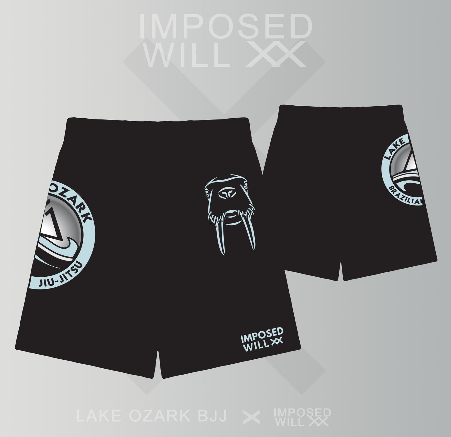 WOMENS Lake Ozark BJJ FreeFlo Shorts: Black