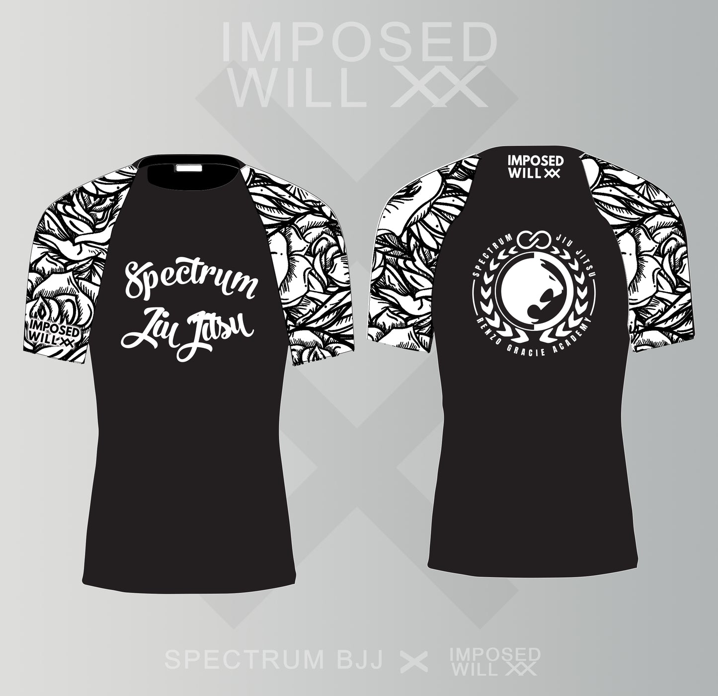 WOMENS Spectrum BJJ Ranked Floral Rashguard