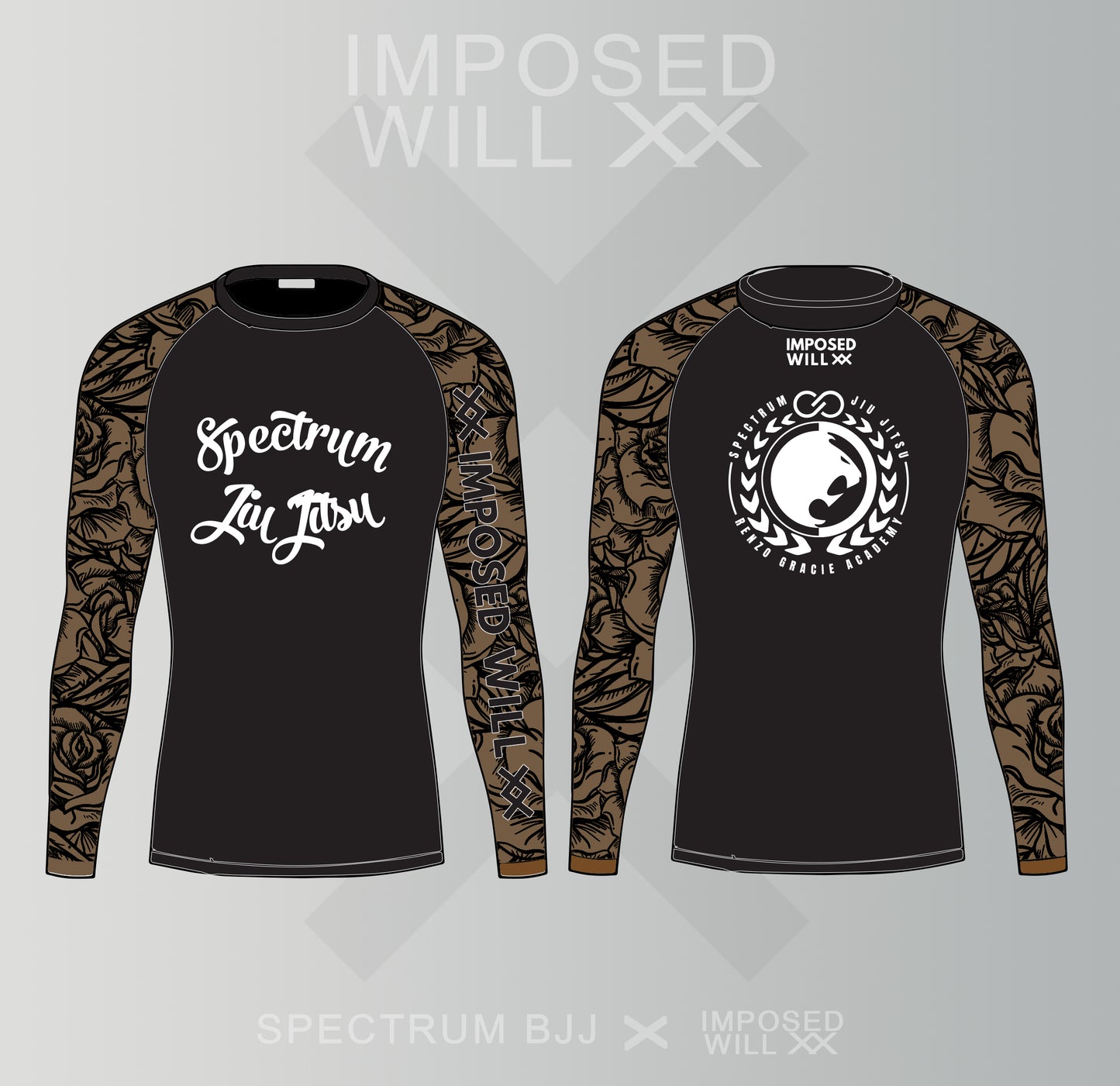 WOMENS Spectrum BJJ Ranked Floral Rashguard