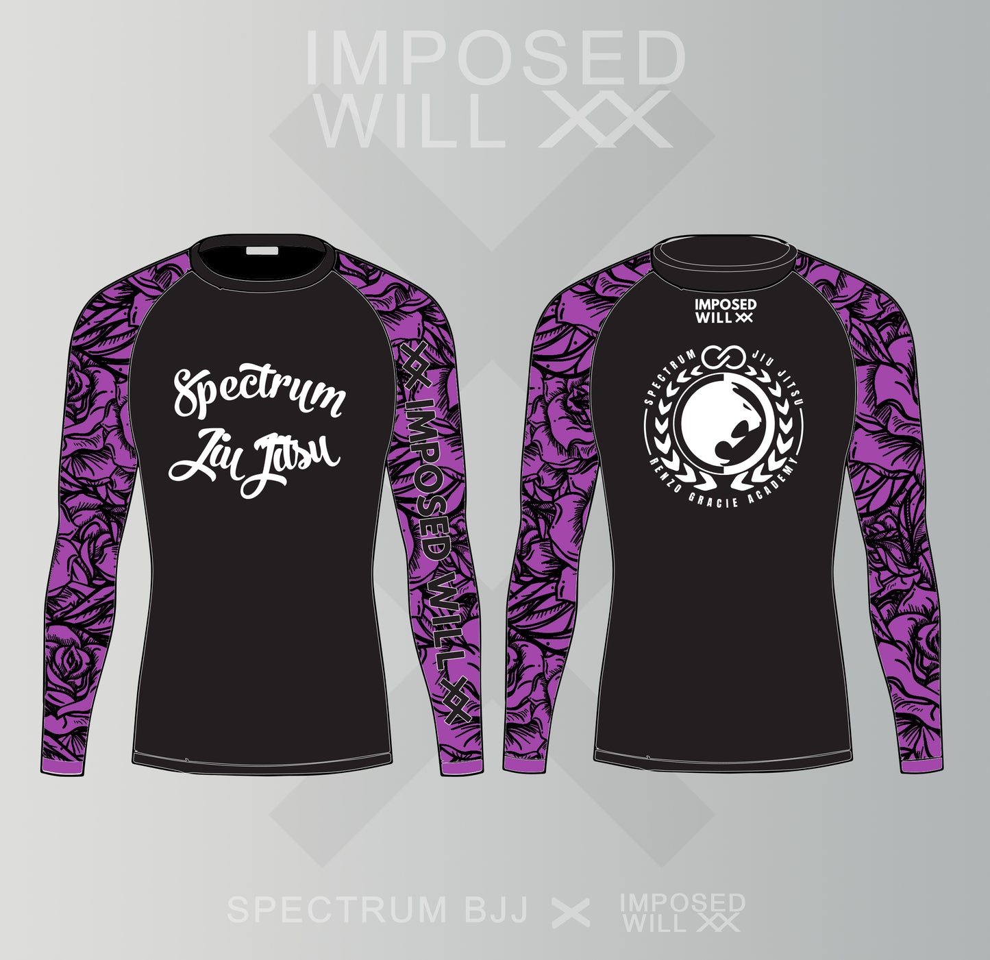 WOMENS Spectrum BJJ Ranked Floral Rashguard