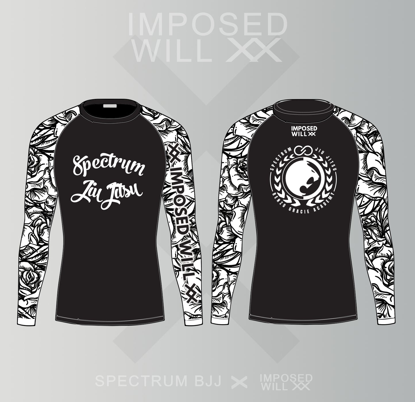 WOMENS Spectrum BJJ Ranked Floral Rashguard