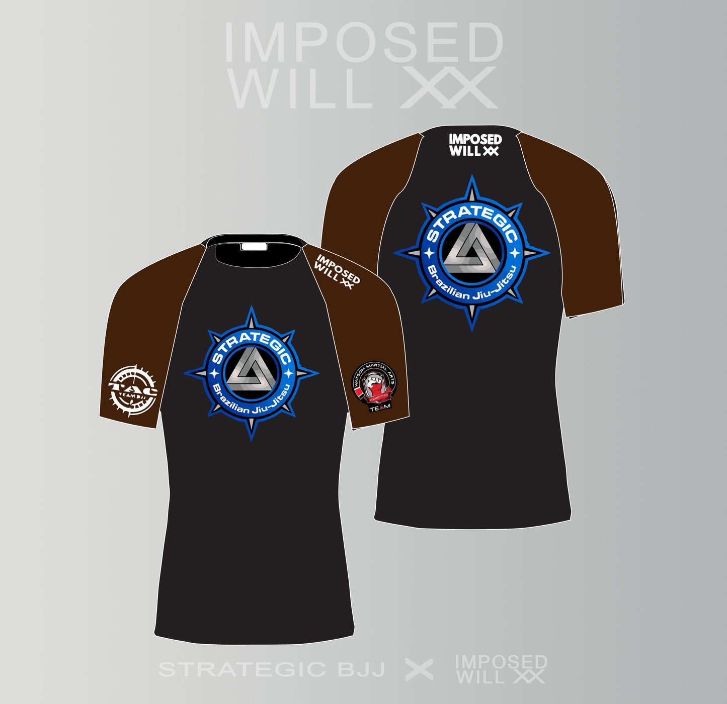 MENS/UNISEX Strategic BJJ Ranked Rashguard