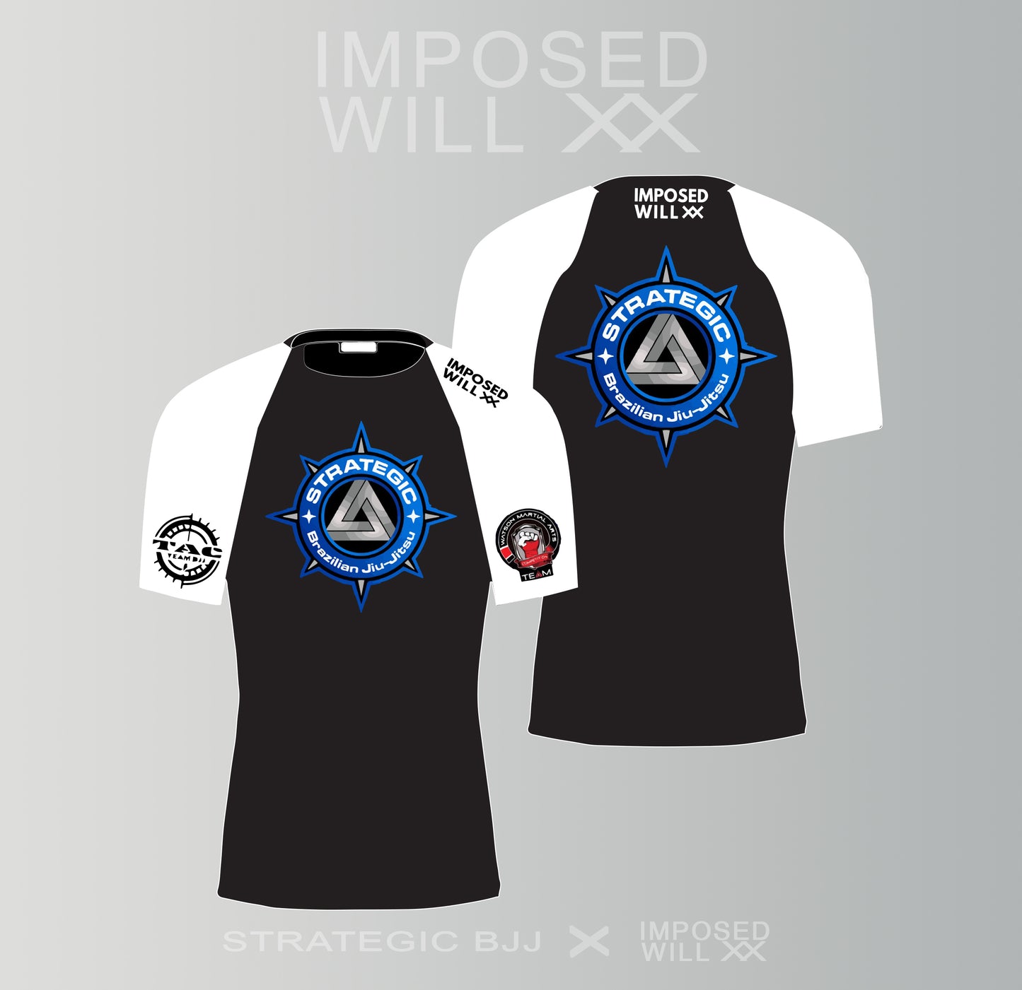 MENS/UNISEX Strategic BJJ Ranked Rashguard