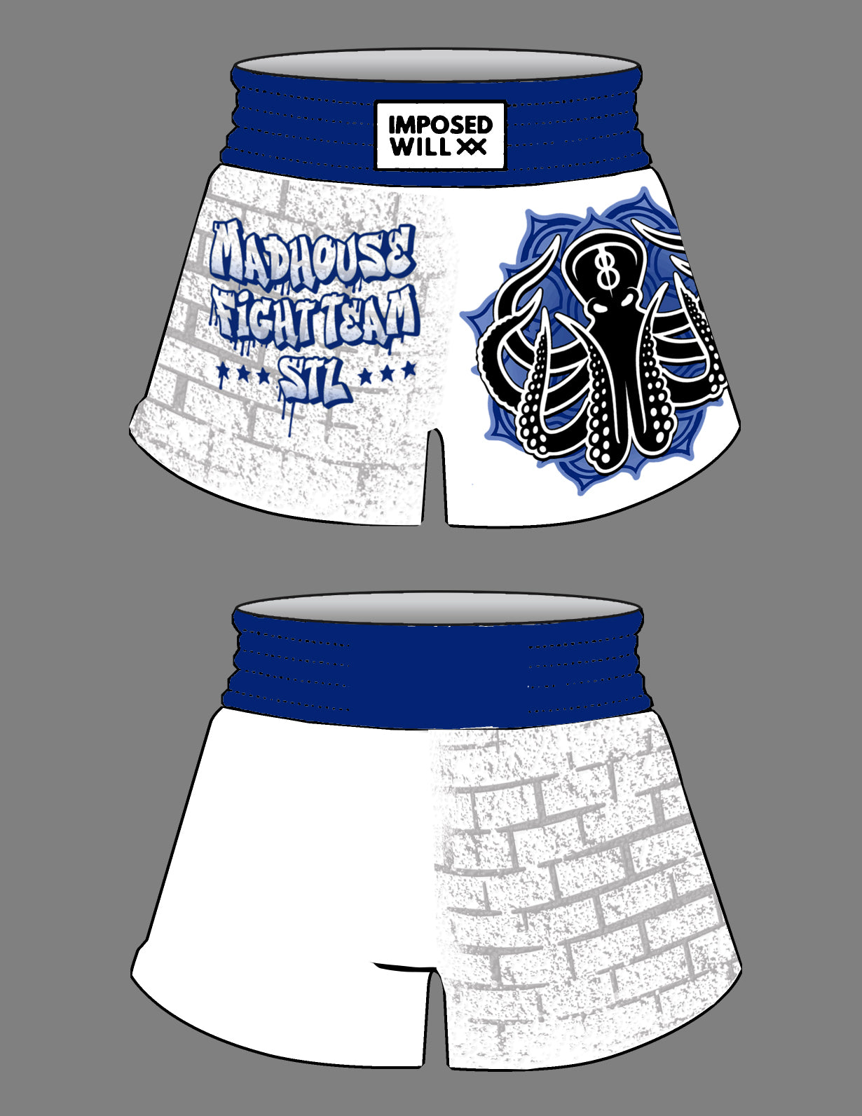 WOMENS Madhouse Fight Team Hybrid Thai Shorts