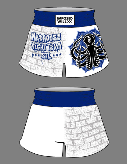 WOMENS Madhouse Fight Team Hybrid Thai Shorts