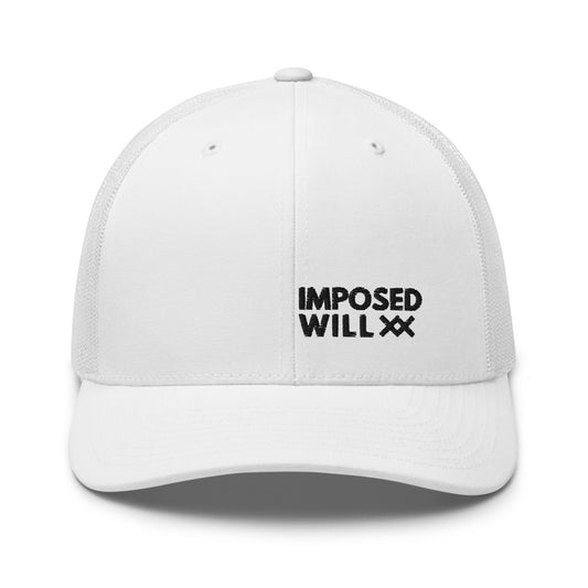 The Way Snapback Cap - WHITE W/ BLACK EMBROIDERY