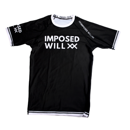 Imposed Will Team Rashguard - Short Sleeve Black/White