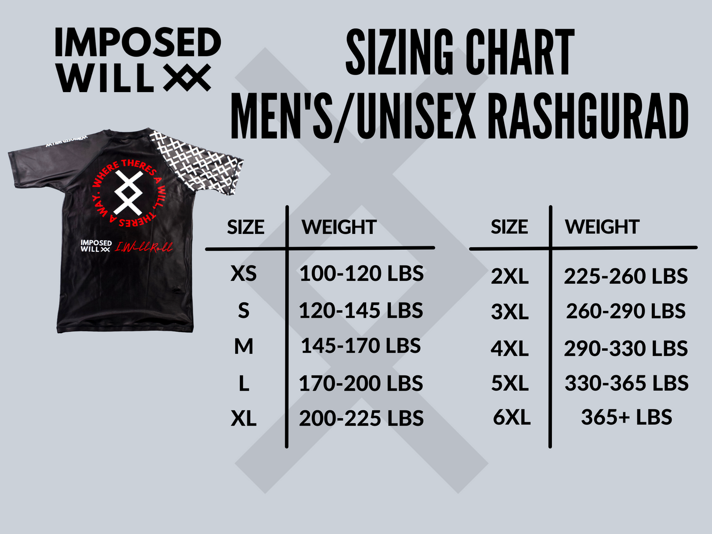 Imposed Will Team Rashguard - Short Sleeve Black/White